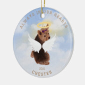 記念エンジェルドッグスウィングス写真 セラミックオーナメント (左)