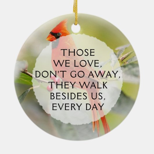 記念オーナメント(鳥)ショウジョウコウカンチョウ詩 セラミックオーナメント (裏面)