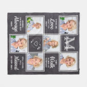 記念カスタムコラージュ記念ユニーク碑 フリースブランケット (正面(横))