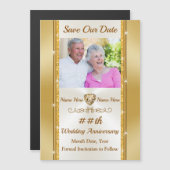 記念カスタム日、写真磁石の日付を保存 マグネット招待状 (正面/裏面)