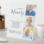 記念カスタム3写真結婚記念碑 台座サイン (インサイチュ)