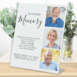 記念カスタム3写真結婚記念碑 台座サイン