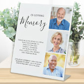 記念カスタム3写真結婚記念碑 台座サイン