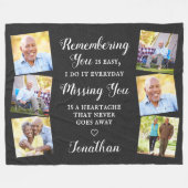 記念カスタム6フォトレザーフェイクメモリアル フリースブランケット (正面(横))