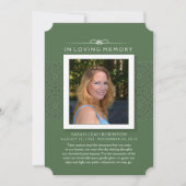 記念カーエレガントド-緑-人生の詩 案内状 (正面)