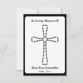 記念カード十字架 招待状 (裏面)