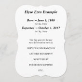 記念カード プログラム (裏面)