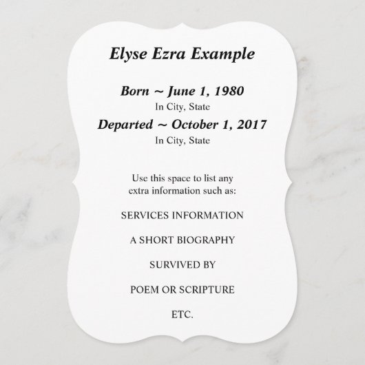 記念カード プログラム (裏面)