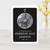 記念カード：十字エレガント カード (黄色い花)