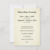 記念カード 招待状 (裏面)