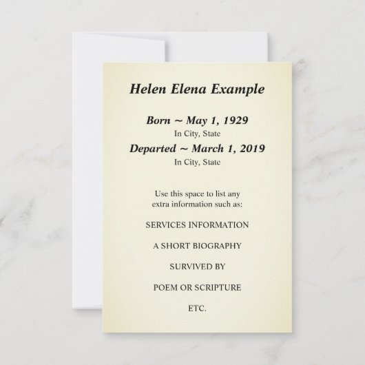 記念カード 招待状 (裏面)