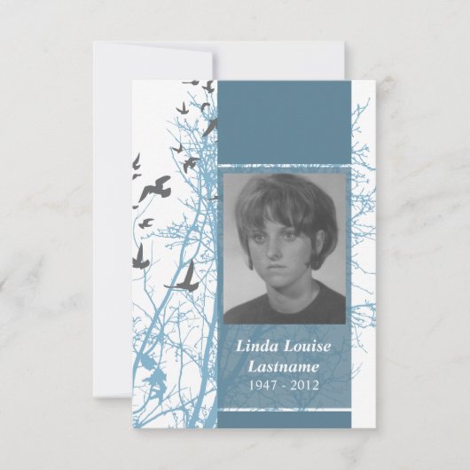 記念カード: 鳥をsilhouscreen 招待状 (正面)