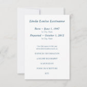 記念カード: 鳥をsilhouscreen 招待状 (裏面)