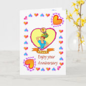 記念カード - 4番目の果物 カード (黄色い花)