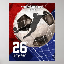 記念ガールズサッカーチームのシーズン終了 ポスター