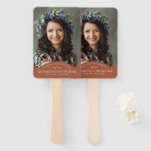 記念クラシックの鳥の写真追悼の記念 ハンドファン (正面&裏面)