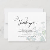 記念クラシックシンプル観葉植物学 サンキューカード (正面)