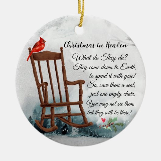 記念クリスマスオーナメント誰か天国カルディナ セラミックオーナメント (正面)