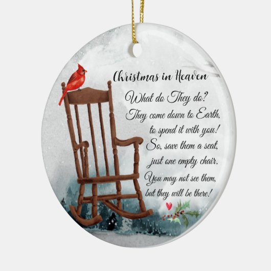 記念クリスマスオーナメント誰か天国カルディナ セラミックオーナメント (左)