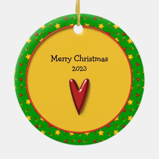 記念クリスマスメモリーズ・ハート&スター セラミックオーナメント (裏面)