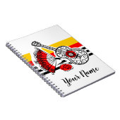 記念スペインの品クラシックのストライプ名 ノートブック (右側)