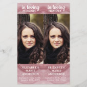 記念バラクォーツ2葬儀祈りの言葉しおり (正面)