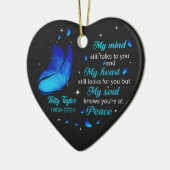 記念パーソナライズされたオーナメント私の心はまだ話す セラミックオーナメント (左)
