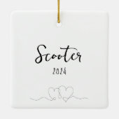 記念パーソナライズされたオーナメント セラミックオーナメント (裏面)