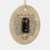 記念パーソナライズされた写真オーナメントの差出人 セラミックオーナメント (右)