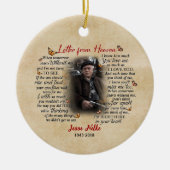 記念パーソナライズされた写真オーナメントの差出人 セラミックオーナメント (正面)