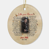 記念パーソナライズされた写真オーナメントの差出人 セラミックオーナメント (左)