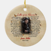 記念パーソナライズされた写真オーナメントの差出人 セラミックオーナメント (裏面)