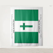 記念パーソナライズされた品 | ナイジェリア国旗（十字） タペストリー (正面)