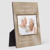 記念パーソナライズされた日結婚と記念日 フォトプラーク (側面)