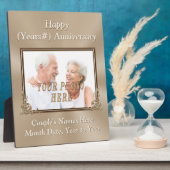 記念パーソナライズされた日結婚と記念日 フォトプラーク (側面)