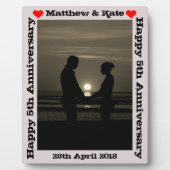 記念パーソナライズされた枠フォトプラーク フォトプラーク (正面)