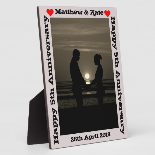 記念パーソナライズされた枠フォトプラーク フォトプラーク (側面)