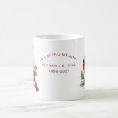 記念パーソナライズされた深紅色表示 コーヒーマグカップ (中央)