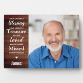 記念パーソナライズされた記念の記念Keepsake写真 フォトプラーク (正面)