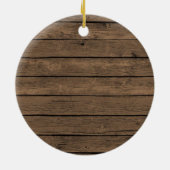 記念パーソナライズされた記念カウボーイサボテン セラミックオーナメント (裏面)