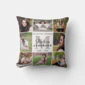 記念パーソナライズされた記念フォトコラージュ クッション (正面)