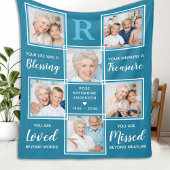 記念パーソナライズされた記念フォトコラージュ フリースブランケット