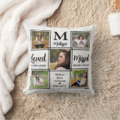 記念パーソナライズされた記念写真コラージュ クッション (ブランケット)