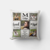 記念パーソナライズされた記念写真コラージュ クッション (正面)