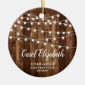 記念パーソナライズされた記物納屋ストリングライト セラミックオーナメント (正面)