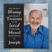 記念パーソナライズされた詩の写真 缶バッジ