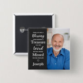 記念パーソナライズされた詩の写真 缶バッジ (正面&裏面)