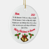 記念パーソナライズされた詩オーナメント セラミックオーナメント (右)