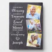 記念パーソナライズされた詩悔やみや弔慰3写真 フォトプラーク (正面)