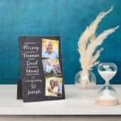 記念パーソナライズされた詩悔やみや弔慰3写真 フォトプラーク (側面)